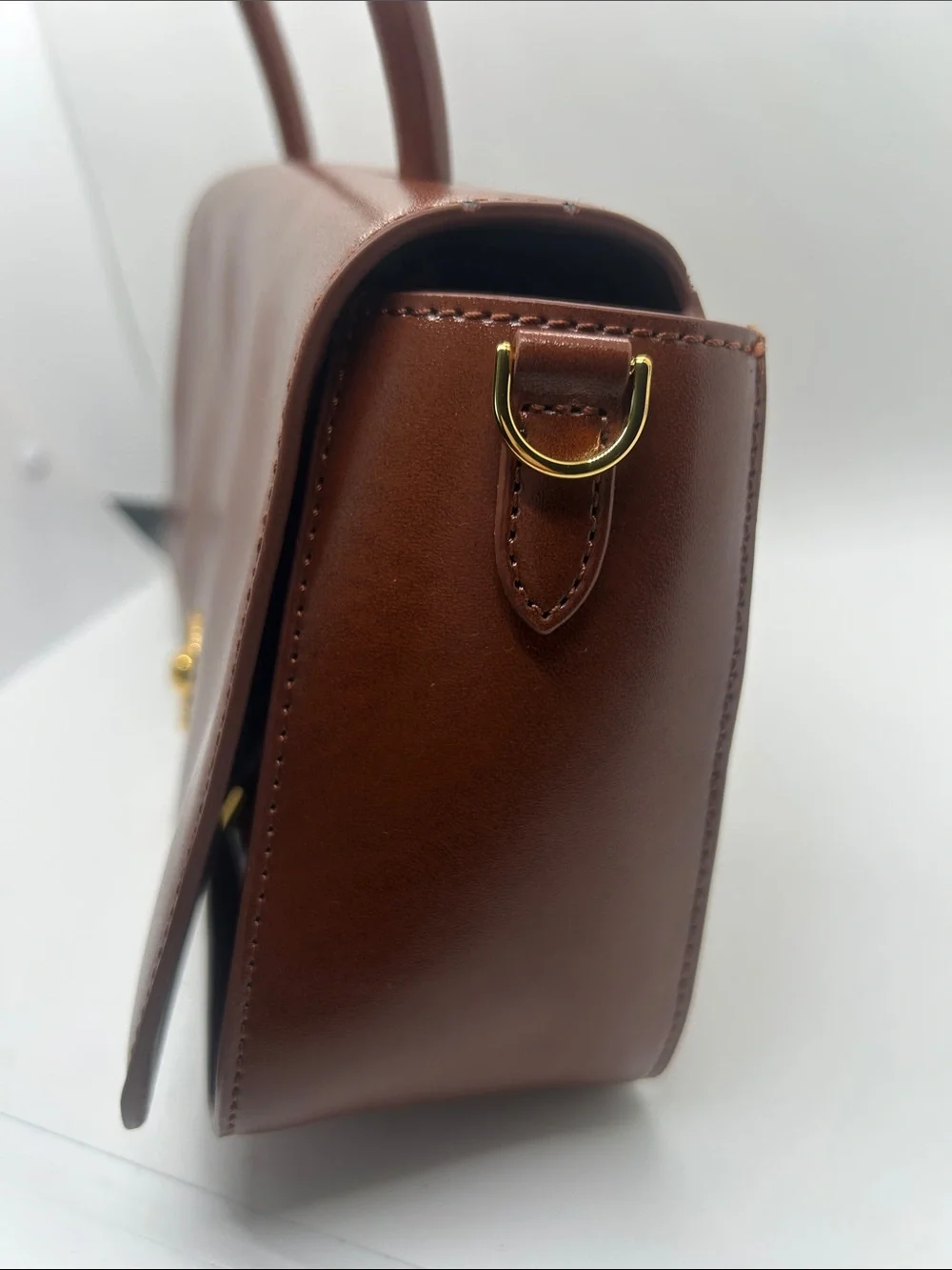 Charles & Keith NWT Luxurious Chocolate Brown Leather Shoulder Bag 🌸🌸